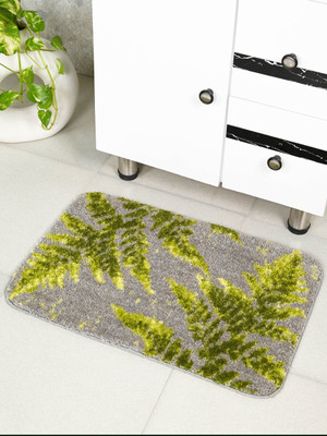 Saral Home Polyester Bathroom Mat(Grey, Medium)