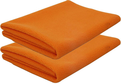 SBTs Cotton, PVC (Polyvinyl Chloride) Baby Bed Protecting Mat(Orange, Pack of 2, Large)