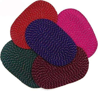 AAZEEM Cotton Floor Mat(Multicolor, Medium, Pack of 5)