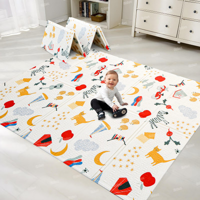 FIDDLERZ Microfiber Baby Play Mat(Multicolor, Extra Large)