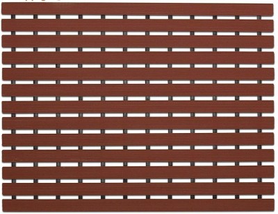 Eurotex Plastic Bathroom Mat(Brown, Medium)