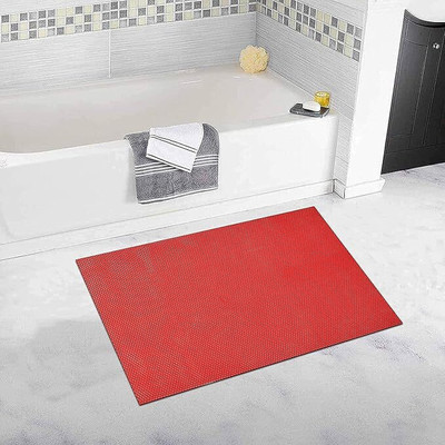 VOBLIN Rubber Toilet Lid Mat(Red 2 x 5feet, Large)