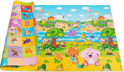 ROZKEY ENTERPRISE Polyester Baby Play Mat(Multicolor, Medium)