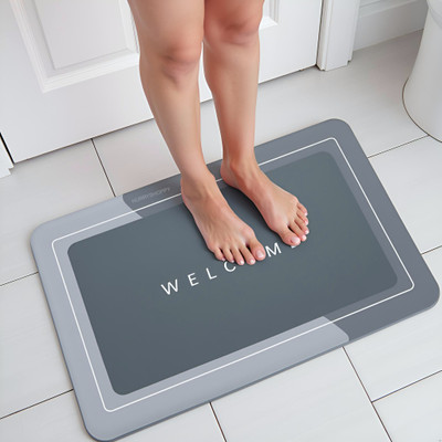 HurryShoppy Rubber Bathroom Mat(Multicolor, Large)