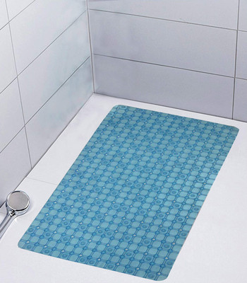 KUBER INDUSTRIES Rubber Bathroom Mat(Blue, Free)