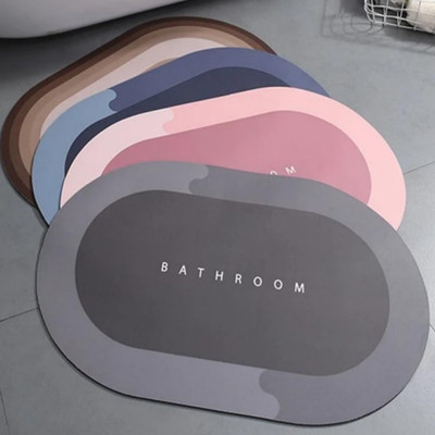 Avomaa Creation Rubber Bathroom Mat(Multicolor, Medium)