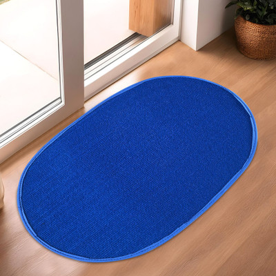 KUBER INDUSTRIES Microfiber Door Mat(Blue, Pack of 2, Large)