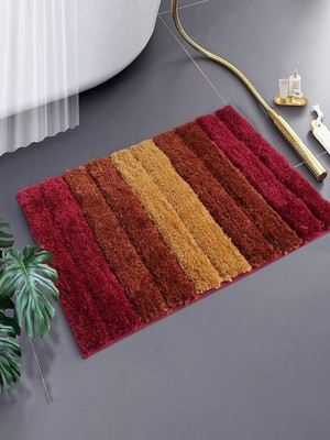 ivaza Microfiber, Polyester Floor Mat(Red, Large)