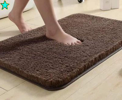HOWNICE Microfiber Door Mat(Brown, Medium)
