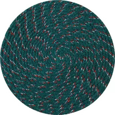 Paradise handloom textile Cotton Door Mat(Green, Small)