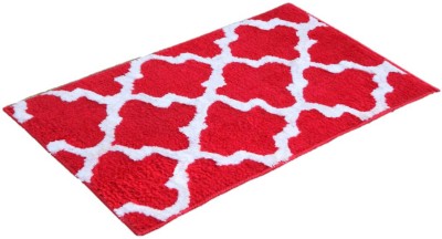 tarain collection Microfiber Door Mat(Red, Medium)