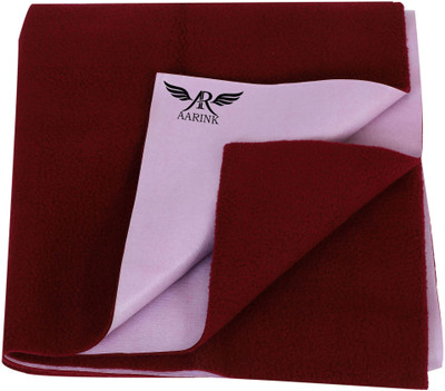 AARINK Fleece Baby Bed Protecting Mat(Maroon, Large)