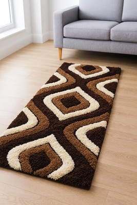 VIKCLIQUE Microfiber Floor Mat(Brown, Large)