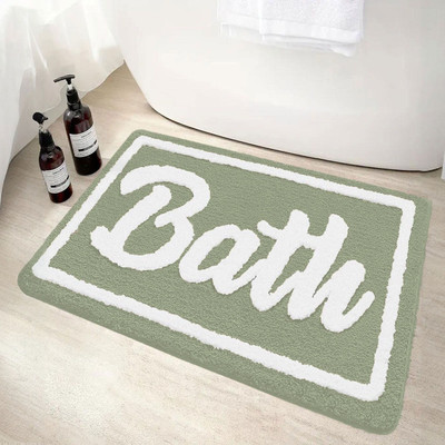 LUXE HOME INTERNATIONAL Microfiber Floor Protecting Mat(Light Green, Medium)