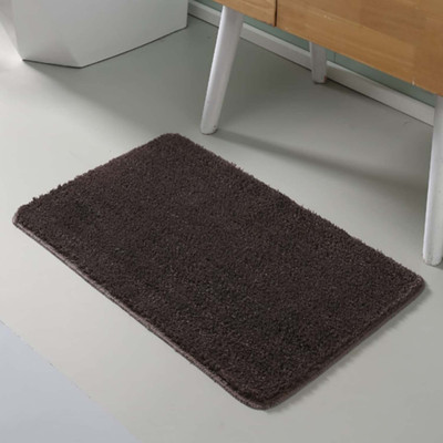 Chhogli Microfiber Bathroom Mat(Brown, Medium)