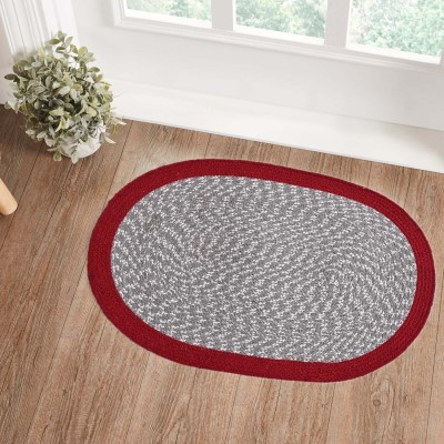 SHAH FASHION HUB Cotton Bathroom Mat(Multi-Maroon, Medium, Pack of 2)