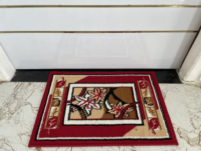 HR CARPET Red Acrylic Runner(40 cm,  X 60 cm, Rectangle)