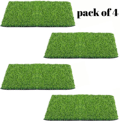ayurwonder Artificial Grass Floor Mat(Green, Large, Pack of 4)