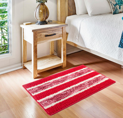 ADIRNY Microfiber Door Mat(Red, Medium)