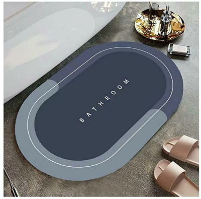 xwipe Rubber Bathroom Mat(Multicolor, Medium)