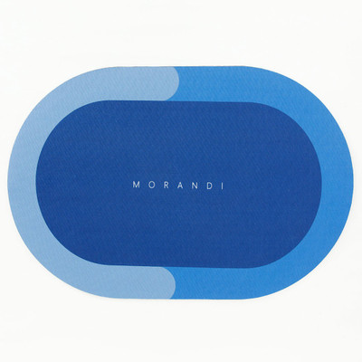 KUBER INDUSTRIES Polyester Door Mat(Blue, Free)