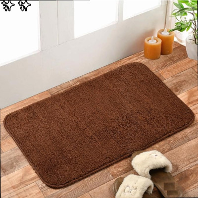 Draaevion Microfiber Floor Mat(Brown, Small)