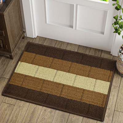 STATUS Nylon Door Mat(Brown, Medium)