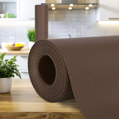 Sunvibe Plastic Drawer Mat(Coffee, Extra Large)