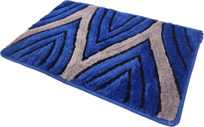 MADWAY Cotton, Microfiber Floor Mat(BLUE GRAY, Free)