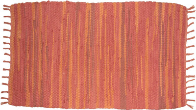 RUG PALACE Red Cotton Dhurrie(1.5 ft,  X 2.5 ft, Rectangle)