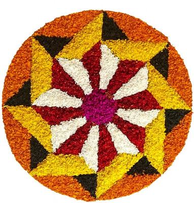 Archu Polyester, Wool Door & Floor Mat(Red, Medium)