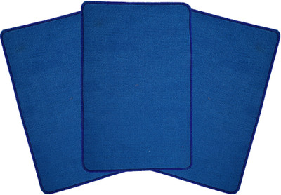KUBER INDUSTRIES Microfiber Door Mat(Blue, Medium, Pack of 3)