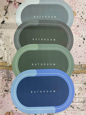 Uratech Rubber Bathroom Mat(Multicolor, Medium)