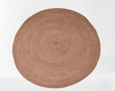 Stop To Shop Peach Jute Area Rug(4 ft,  X 4 ft, Circle)