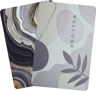 AAZEEM Polyester Door Mat(Multicolor, Medium, Pack of 2)
