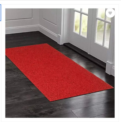 CHETANYA LOOMTEX Polyester Door Mat(Red, Medium)