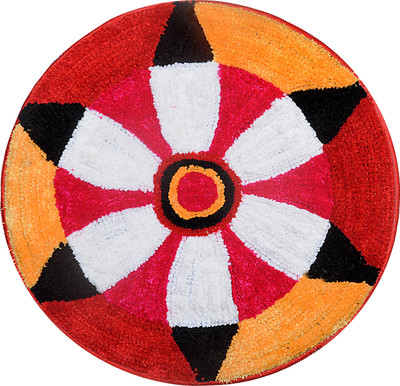 LADLI JEE Polyester Door Mat(Red-Multicolor, Medium)