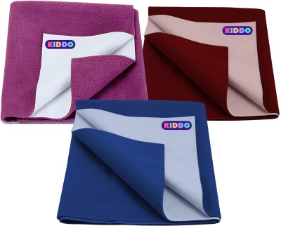 Kiddo Cotton Baby Bed Protecting Mat(Plum, Maroon, Dark Blue, Large, Pack of 3)