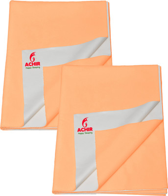 SBTs Cotton Baby Bed Protecting Mat(Orange, Pack of 2, Large)