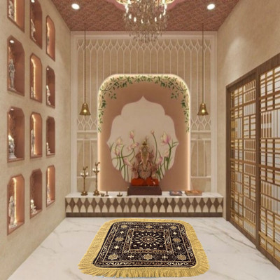 DEESAK Velvet Prayer Mat(Brown, Medium)
