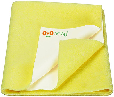 Oyo Baby Cotton Baby Bed Protecting Mat(Yellow, Small)