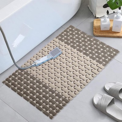 VYATIRANG PVC (Polyvinyl Chloride) Bathroom Mat(Beach, Medium)