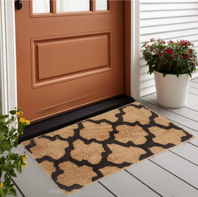 RJS Microfiber Floor Mat(Beige, Brown, Small)