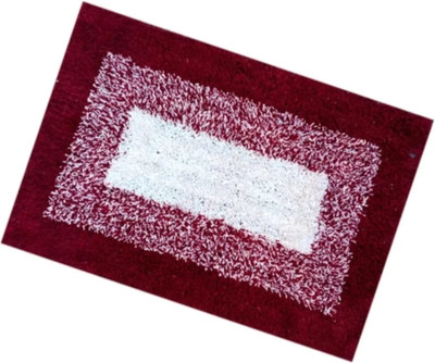 Rylie Cotton Bathroom Mat(Red, Small)