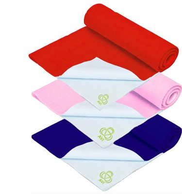 smilykid Cotton Baby Bed Protecting Mat(Red, Blue, Pink, Small, Pack of 3)