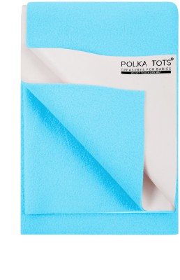 POLKA TOTS Velvet Baby Bed Protecting Mat(Sky Blue, Small)