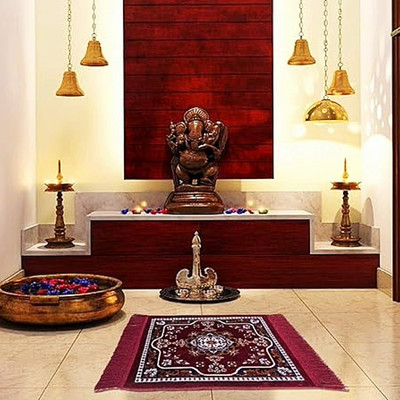 VSTUCART Velvet Prayer Mat(Maroon, Large)