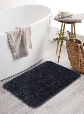 MAA HOME CONCEPT Microfiber, Cotton Bathroom Mat(Grey, Medium)