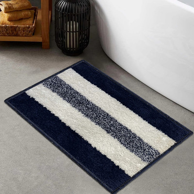 RABBITO Microfiber Door Mat(Blue, Medium)
