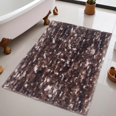 Weave Arts Microfiber Bathroom Mat(Brown, Medium)